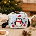 thumbnail image 5 of Christmas Quilted Crossbody Purse, Cute Embroidered Winter Character Shoulder Handbag with Adjustable Strap & Secure Zipper, Festive Casual Daily‑use Sling Bag Holiday Gift for Women and Girls, 5 of 7