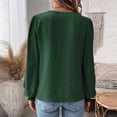 thumbnail image 6 of HAJWOH Womens Tops Dot Boho Long Sleeve Shirts V Neck Casual Chiffon Blouses Flowy Lace Hem Cute Clothing Trendy 2026, 6 of 6