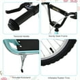 thumbnail image 6 of Aosom Youth Scooter Kick Scooter for Kids 5+ with Adjustable Handlebar Front and Rear Dual Brakes Inflatable Wheels, Blue, 6 of 10