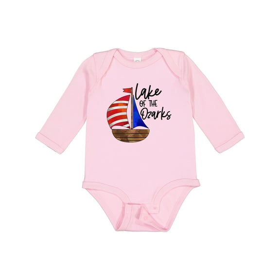 Inktastic Lake of the Ozarks Sailboat Boys or Girls Long Sleeve Baby Bodysuit