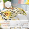 thumbnail image 3 of Sunflowers Bedding 3 Piece Duvet Cover Set Twin Size, Yellow Plaid Sunshine Vintage Country Bee Soft Microfiber Comforter Cover with Zipper Closure & Pillowcases, Wrinkle & FadeResistant Quilt Cover, 3 of 9