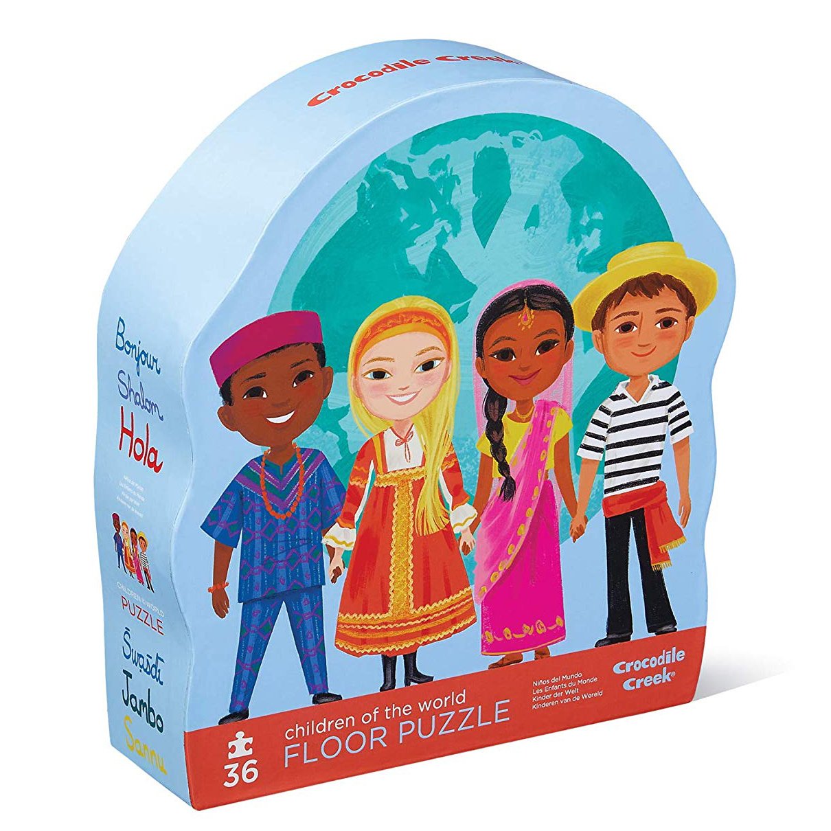Crocodile Creek Children of the World Shaped Floor Puzzle