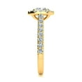 thumbnail image 4 of SuperJeweler 1 Carat Oval Shape Halo Diamond Engagement Ring in 14 Karat Yellow Gold For Women, 4 of 6