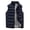 Dark Blue, variant on Men's Winter Puffer Vest Coat Casual Warm Zipper Sleeveless Jacket Classic Slim Seam Pea Outwear