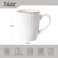 thumbnail image 6 of Famiware Eden 4-Piece 14oz Coffee Mugs Set, White Dots, 6 of 6