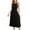 Black, variant on IROINNID A-Line Dress For Women Sleeveless Round Neckline Summer Casual Halter Neck Dress Belted Swing Pleated Beach Dresses Regular Solid Color Dress