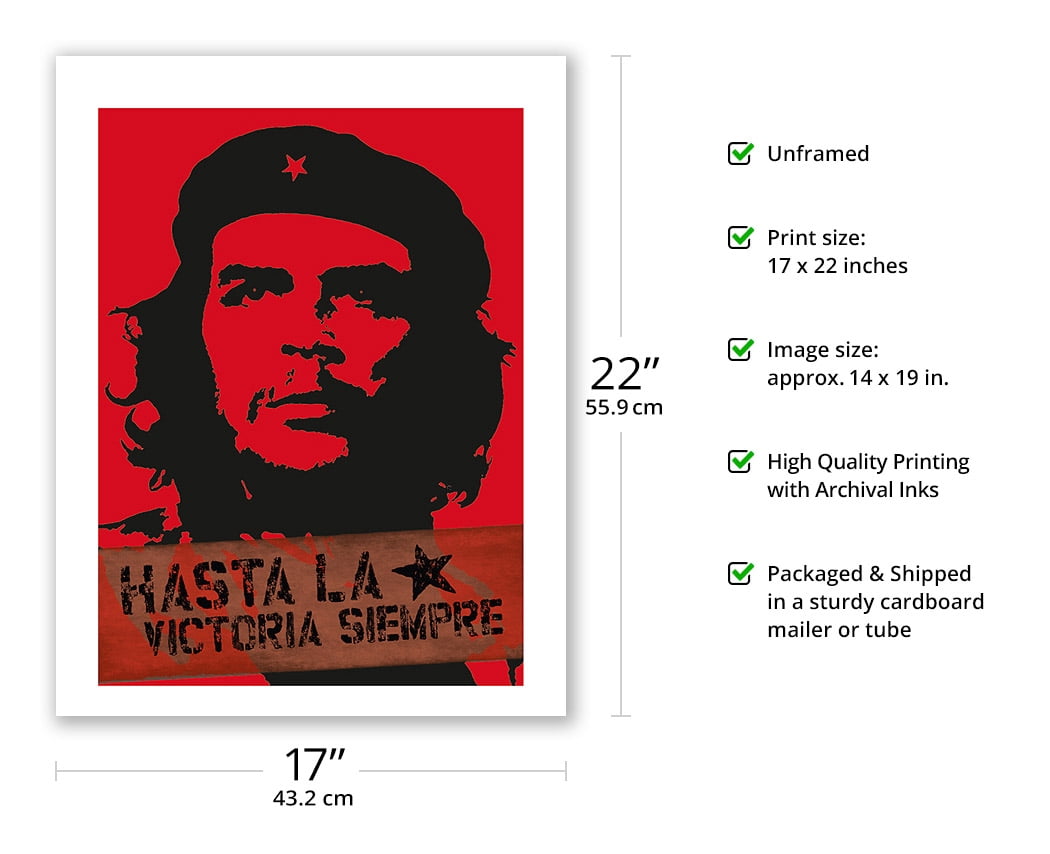 00s デッドストックCHE GUEVARA 大判ポスター Che Guevara - Ever Onward to Victory (Hasta La Victoria Siempre