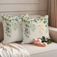 thumbnail image 2 of Sage Green Eucalyptus Outdoor Waterproof Pillow Covers, Country Leaves Rustic Botanical Vintage Decorative Square Throw Pillowcase Sofa Cushion Sham for Patio/Couch/Chair, 16"x16" 2 Pack, 2 of 8