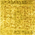 thumbnail image 1 of Ahgly Company Machine Washable Indoor Square Persian Yellow Traditional Area Rugs, 3' Square, 1 of 4