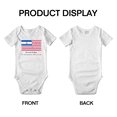 thumbnail image 3 of Proud to Be El Salvadoran American Flag Baby Romper (White, 12-18 Months), 3 of 5