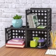 thumbnail image 4 of Sterilite Mini Crate, Multi-Purpose Plastic Storage Bin with Through Handles, Stackable, Black, 4 of 15