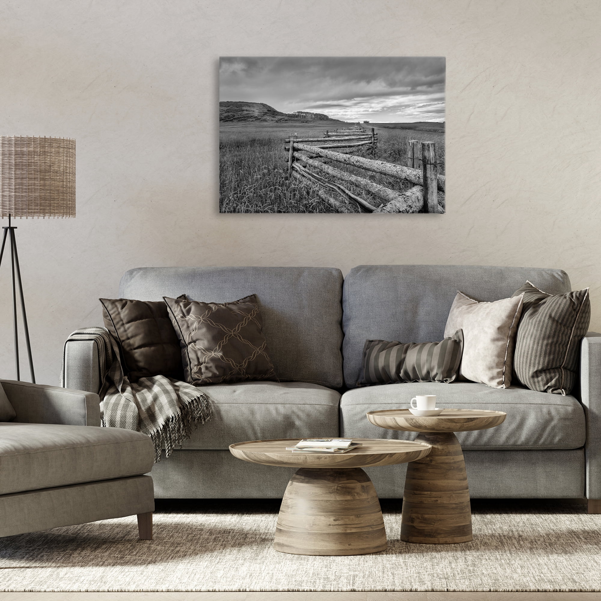 Stupell Industries Weathered Fence to Distant Horizon Canvas Wall Art, design by Jon Evan