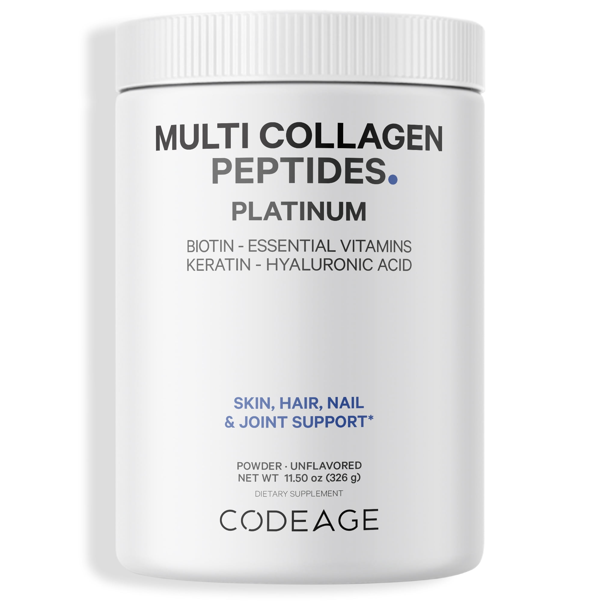 Codeage Multi Collagen Protein Powder Platinum, Biotin, Vitamin C, B