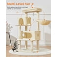 thumbnail image 3 of Cat Tree Cat Tower for Indoor Cats .=CM Suitable for Kittens with Luxurious Cat Condo with Adjustable Baskets and Luxurious Perch Light MSSW, 3 of 9