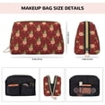 thumbnail image 2 of Capybaras Christmas Red Makeup Bag, Large Capacity Travel Cosmetic Bag for Women Girls- Travel Toiletry Bag Leather Portable Waterproof Makeup Case Organizer with Handle, 2 of 4