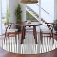 thumbnail image 3 of Round Rugs 6Ft, Black White Striped Round Area Rug Washable Indoor Throw Carpet, Modern Farmhouse Geometric Soft Non Slip Circle Rug for Office Cabinet Home Decor Aesthetic, 3 of 8