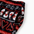 thumbnail image 5 of PatPat Women Christmas Pj Pants Flannel Plush Pajamas Bottom Snowman Print Holiday Fleece Cozy Toasty Warm Long Sleep Pants with Pockets, Black, XXL, 5 of 10