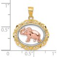 thumbnail image 3 of Solid Gold 10k Two-tone with White Rhodium Elephant Charm - 22mm, 3 of 5