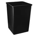 thumbnail image 2 of 140 Qt. 35 Gallon 132 Liters Black Square Trash Can. Kitchen Garbage Can Recycle Bin Trash Can Outdoor, 2 of 5