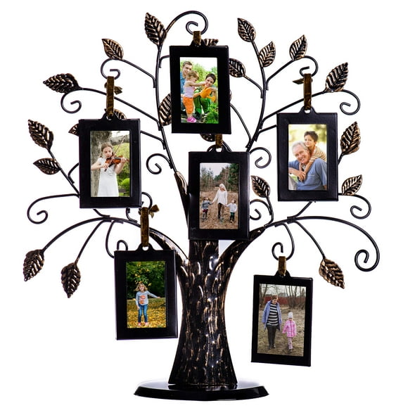 Soporte para fotos con forma de árbol genealógico de Klikel con 6 marcos, 2 x 3 Klikel Ver descripción