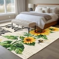 thumbnail image 5 of Rectangle Area Rug 5x8ft,Watercolor Sunflower Green Leaves Washable Carpet Non-Slip Runner Accent Rugs Indoor Floor Mat for Bedroom Living Room Decor,Farm Bee Home Quote, 5 of 9