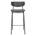 thumbnail image 3 of Charon Barstool Vintage Black Barstool, Modern Style, Plush and durable faux leather fabric, Plywood, Indoor Bar, 3 of 5