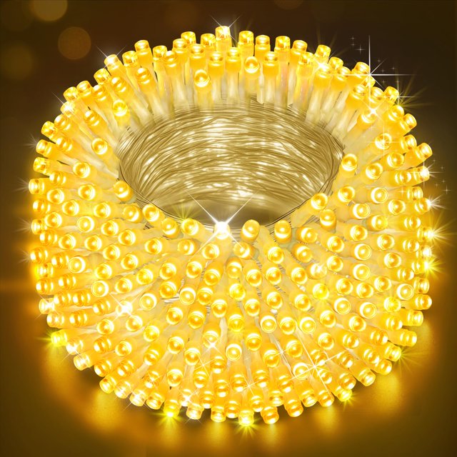 Cadena de luces Heceltt, 115 pies, 350 LED, 8 modos, temporizador IP44