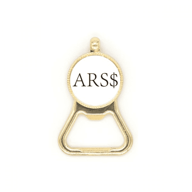 Symbole de la Devise Argentine Peso Bouteille de Bière Ouvre-Bouteille en Acier Inoxydable Porte-Clés