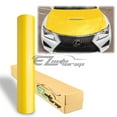 thumbnail image 2 of EZAUTOWRAP 7D Carbon Fiber Yellow High Gloss Vinyl Wrap Bubble Free Air Release Decal 6D, 2 of 8