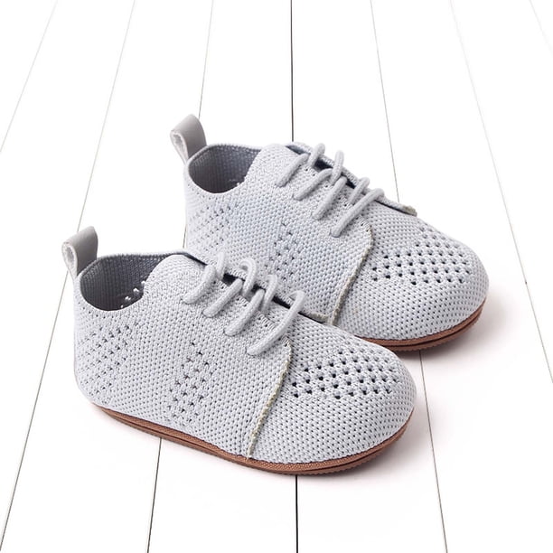 Chaussons Bébé Fille Garçon – Maille Respirante – Semelle TPR Antidérapante – Enfiler – 0 à 3 Ans