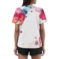 thumbnail image 4 of WZXFASHION Hauts d'Été pour Femmes 2025 Col Rond Manches Courtes T-Shirts Blouses Décontractées Mignons Imprimés Tees Tenues Amples Tendance 50 % de Réduction Liquidation T-shirt Manches Courtes pour Femmes, 4 of 6