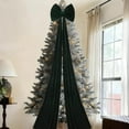 thumbnail image 5 of Extra Large Christmas Bow, Holiday Ribbon Decor, Christmas Big Velvet Bows Decoration, 6.6 Feet Holiday Bow with Velvet Material and Wire Edges, for Home Wall Stairs Fireplace Porch Party Celebration, 5 of 7