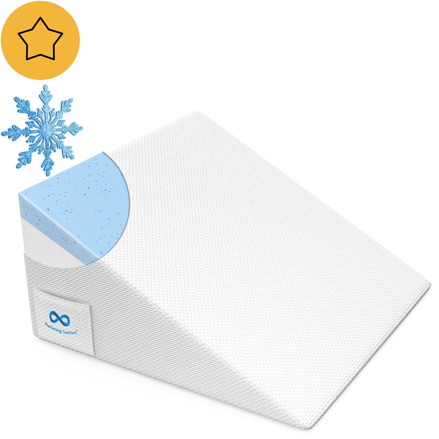 Bed Wedge Pillow, Memory Foam Bed Wedge for Sleep Apnea, Snoring, Acid