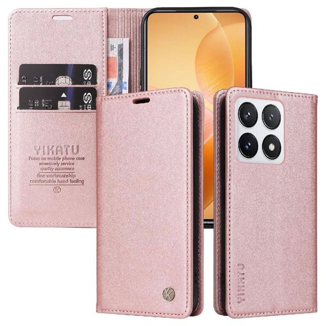 Funda para Xiaomi 14T Pro Estuche de Cuero PU Tipo Cartera con Ranuras para Tarjetas y Cierre Magnético