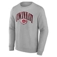 thumbnail image 2 of Men's Gray Cincinnati Reds Arch Pullover Sweatshirt, 2 of 3