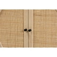 thumbnail image 5 of Baxton Studio Ardon Bohemian Light Brown Finished Wood and Black Metal 2-Door Storage Cabinet with Natural Rattan, 5 of 7