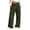 Army Green, variant on Girls Corduroy Pants with Pockets Baggy Fall Fashion Casual Elastic Waist Kids Wide Leg Pants Brown 8
