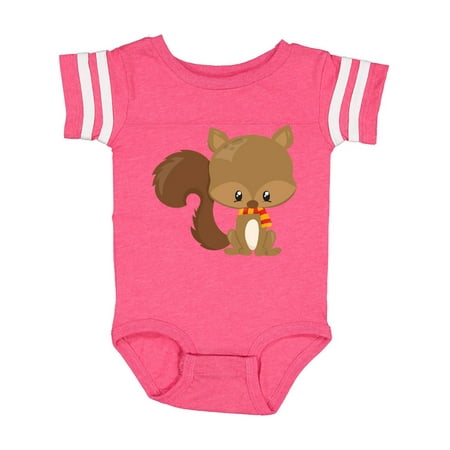 

Inktastic Cute Squirrel Baby Squirrel Squirrel with Scarf Gift Baby Boy or Baby Girl Bodysuit