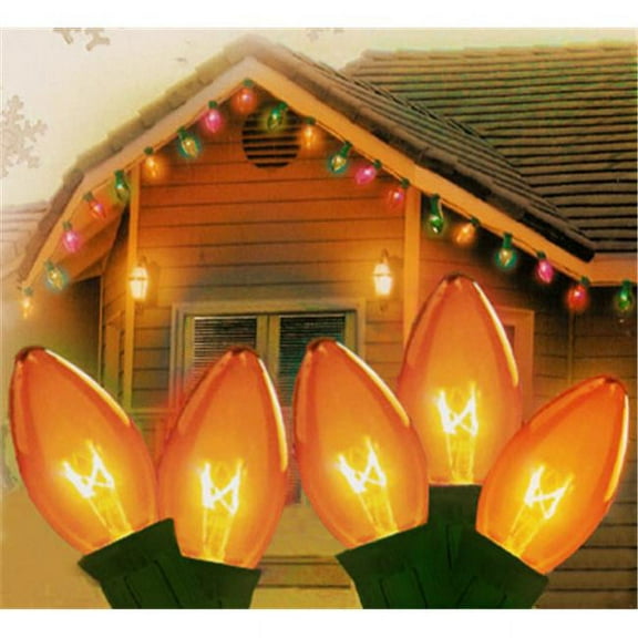 Transparent Orange C9 Christmas Lights