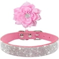 thumbnail image 3 of Miaocao Cute Dog Collar with Bling Rhinestone, Fancy Crystal Diamond Glitter Pretty Jewel Soft Cat Collars for Small Medium Large Breed Dogs Girl Female Pet Puppy Kitten Terrier, 3 of 4