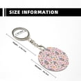 thumbnail image 3 of Naloa Hello Summer With Gnome Print Round Keychain Keychain Key Ring, Key Tag, Key Chain Bulk for Gift Accessories (Round), 3 of 7