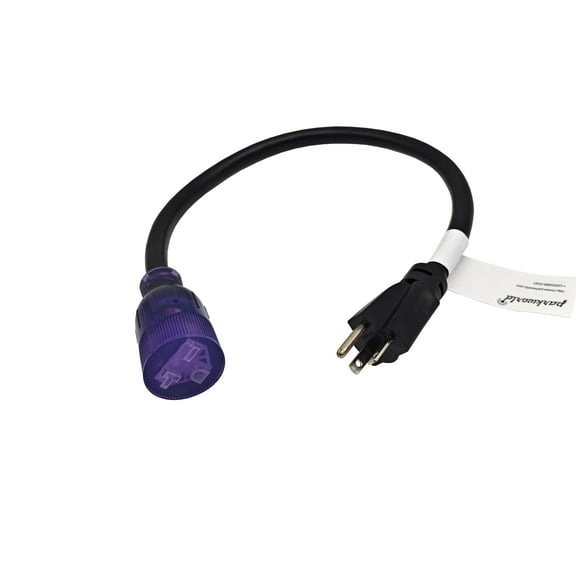 Parkworld 79278 NEMA 6-20 Extension Cord 6-20P to 6-20R Lighted Female (T-Blade Female Also for 6-15R Adapter) 250V, 20A, 5000W (2FT)