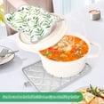 thumbnail image 3 of Yayeee Pot Holders Kitchen Heat Resistant with Pocket 7"x9.8" Cotton Oven Cooking Hot Pads, Green Leafy Pattern., 3 of 7