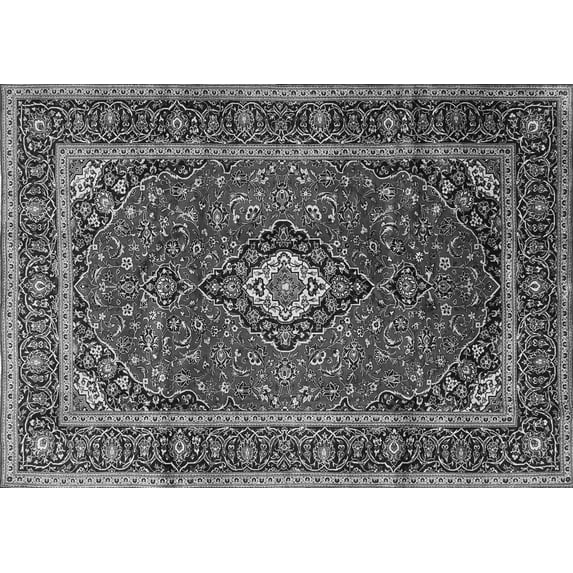 Ahgly Company Indoor Rectangle Medallion Gray Traditional Area Rugs, 2' x 3'