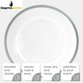 thumbnail image 5 of Impresserve 13-inch Disposable Plastic Clear Charger Plates with Silver Rim - 8 Count, 5 of 6