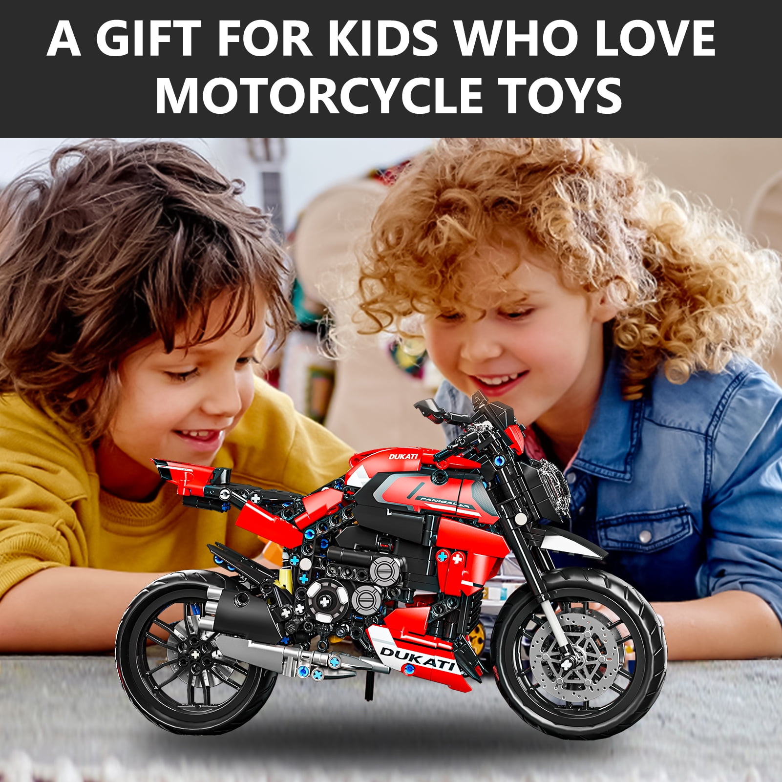 QOQ Motorcycle ABS Building Block Toy , 1:8 Model Collectible Kits  and Technic for Boys & Adults (816 Pieces)