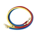 thumbnail image 4 of 0.9m/3ft 3-Color R22 AC & Auto Refrigerant Charging Hoses Set - 2500/500 PSI Pressure, Durable Leakproof Corrosion-Resistant Rubber, Lightweight Portable HVAC Fluoride Filling Pipes for Mexico Market, 4 of 6