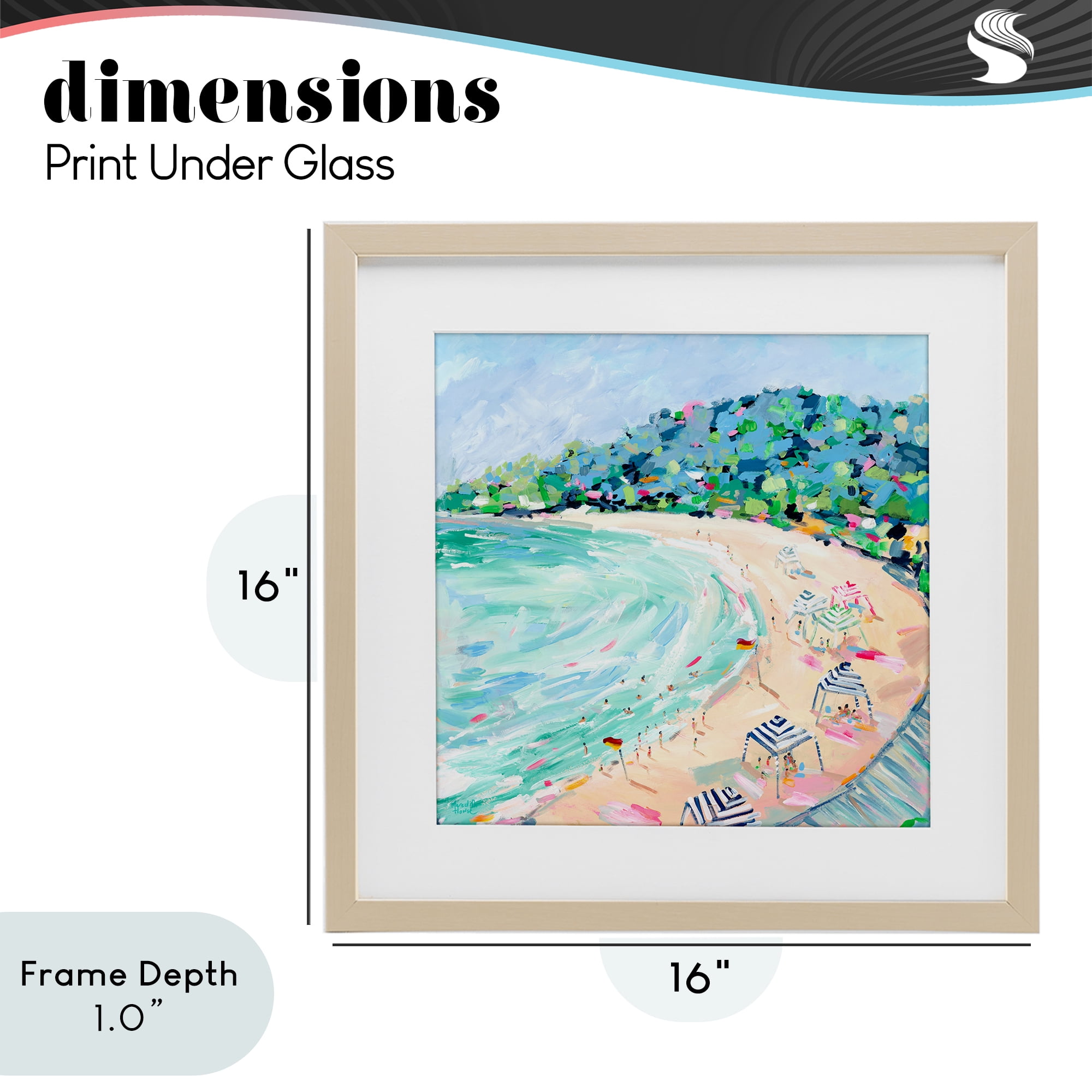 Stupell Industries Good Times Noosa Beach Birch Framed Print Under Glass, design by Meredith Howse