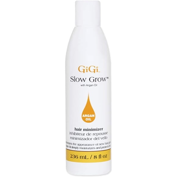 GiGi Slow Grow Hair Inhibitor Lotion with Argan Oil, Hair Regrowth Minimizer, Men and Women, 8 oz, 1-pack