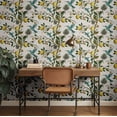 thumbnail image 3 of S4Sassy Self Adhesive Wallpaper, Hummingbird & Lemon Tree Wallpaper, Blue Removable Diy Vinyl Wall Covering, Textured Peel And Stick Contact Paper For Entryway Accent Wall, Easy Home Decor (25"X 60"), 3 of 8